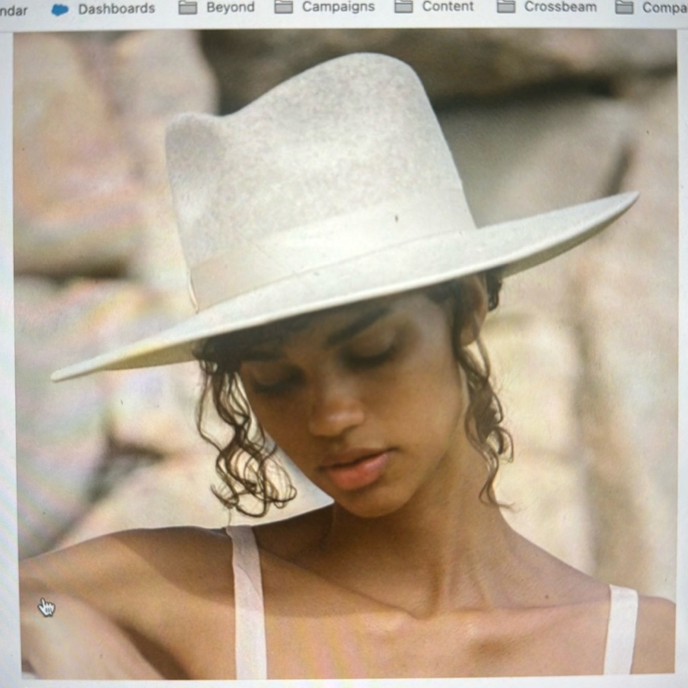 Lack of Color: Wool felt rancher fedora hat